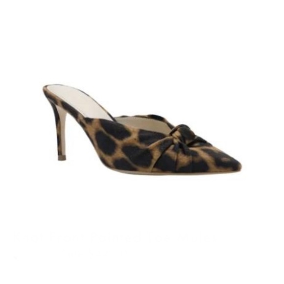 Guess Shoes - Guess Akela 2 Knot Front Pointed Toe Mules Leopard Brown Size 6
